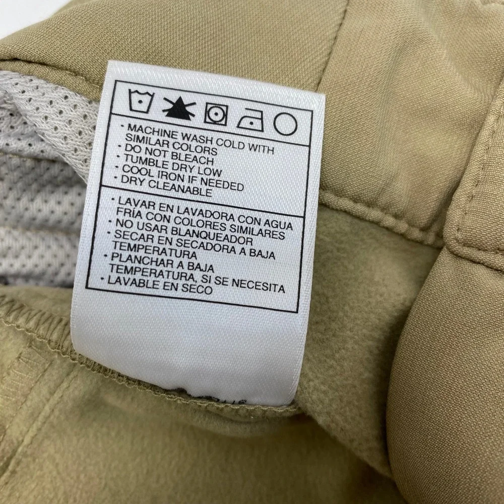 Nike ACG‎ Softshell Cargo Pants Womens 4 Tan Fleece Lined Hiking Utility Bungee